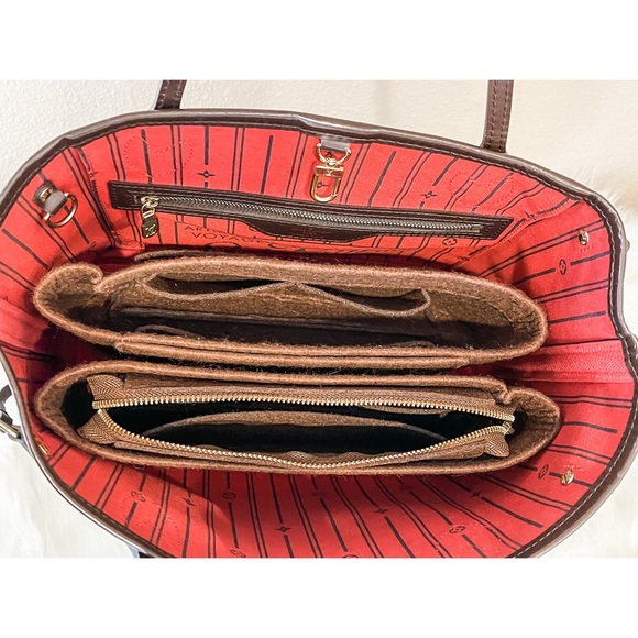 AUTHENTIC Louis Vuitton Damier Ebene Neverfull PM Cherry - Picture 5 of 11